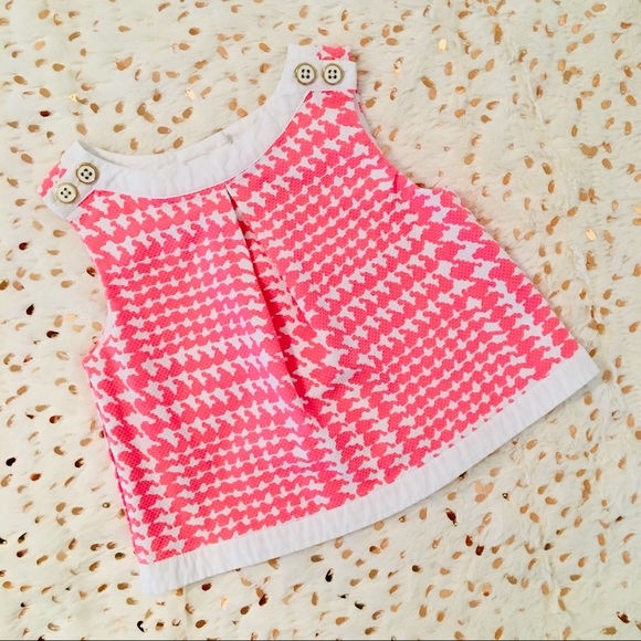 Janie and Jack Other - Janie and Jack Bright Pink Houndstooth Shirt